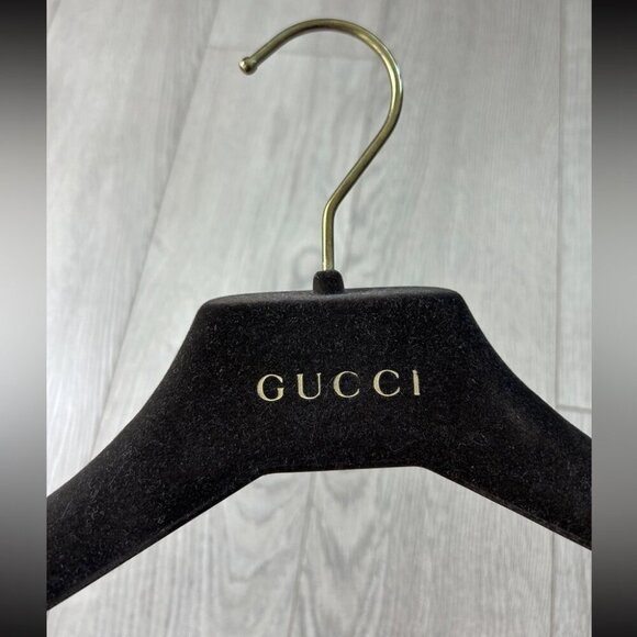 GUCCI Brown Velvet Non-Slip Authentic Jacket Coat Blazer Sport Coat Hanger ITALY - Picture 2 of 4
